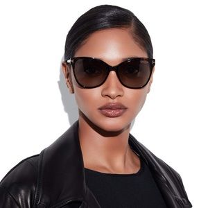Tom Ford Black Gradient Cat-Eye Sunglasses
